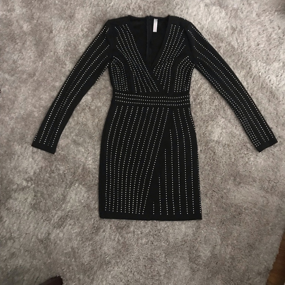 Boutique Long sleeve studded mini dress never worn